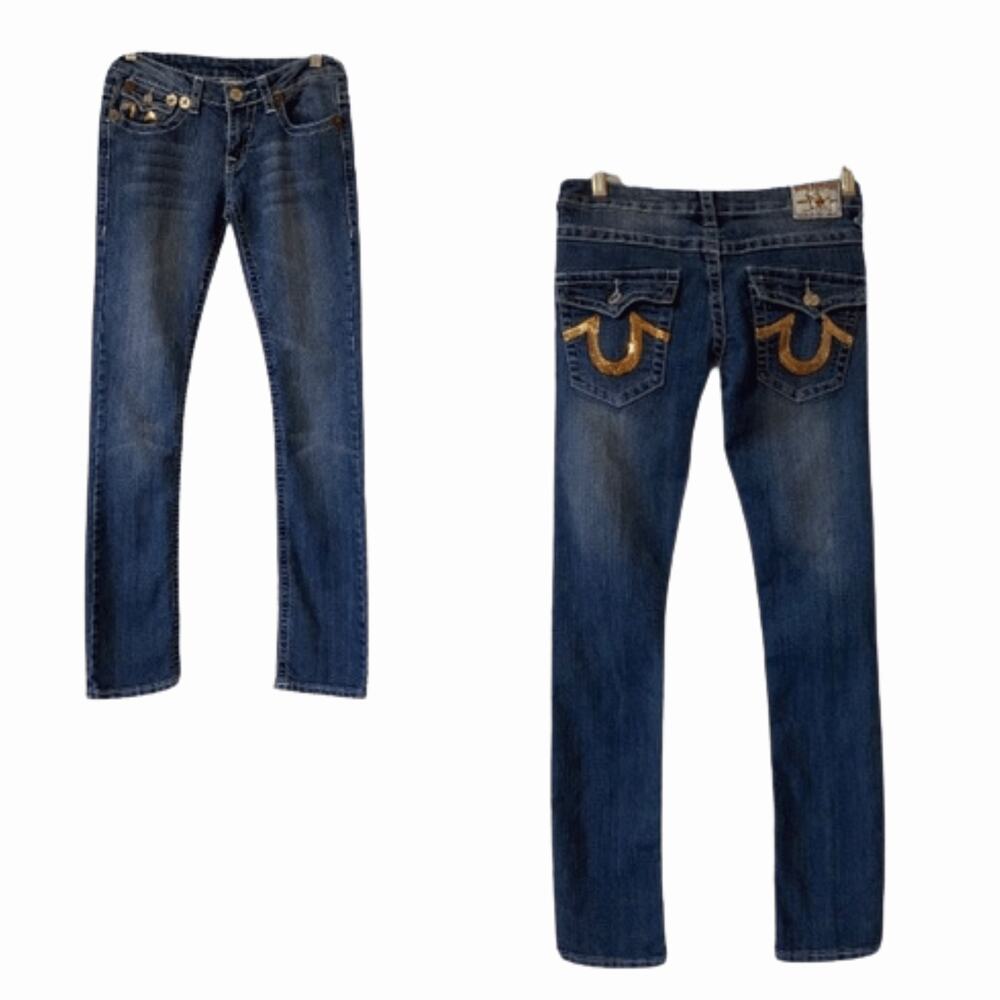 True Religion Womens Jeans 27 Joey T low rise skinny - Picture 3 of 6